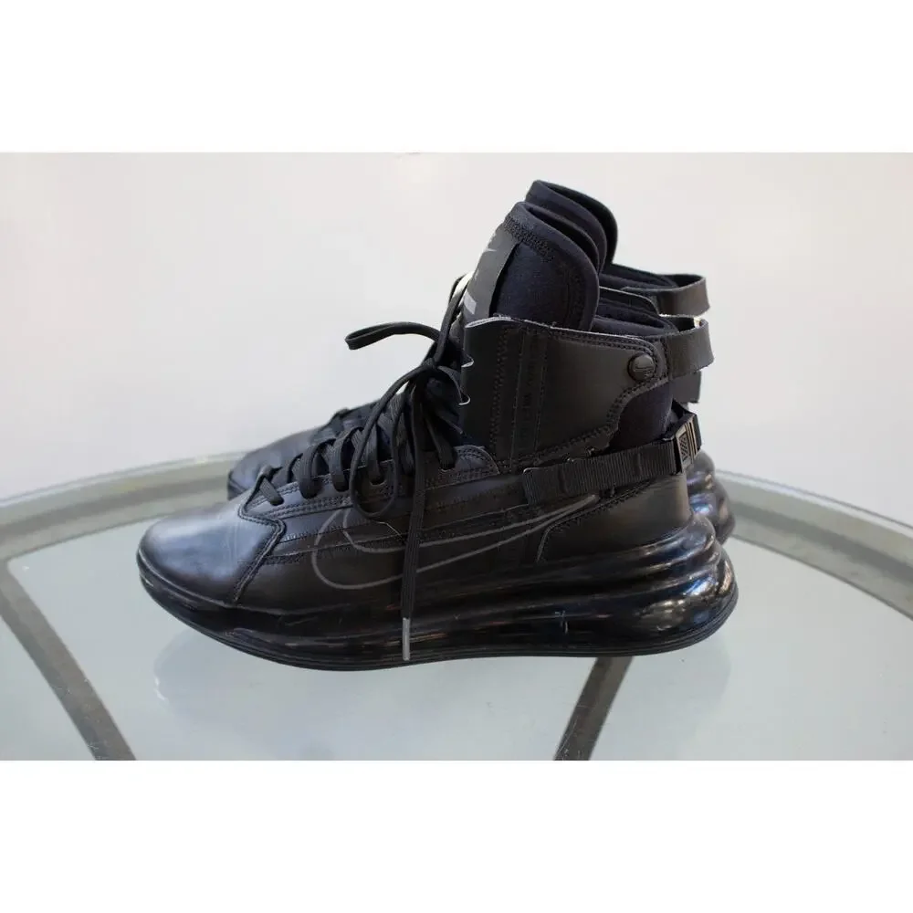 Nike‎ Air Max-720 Saturn Triple Black Boots Shoes Sneakers AO2110-001 Men's 8